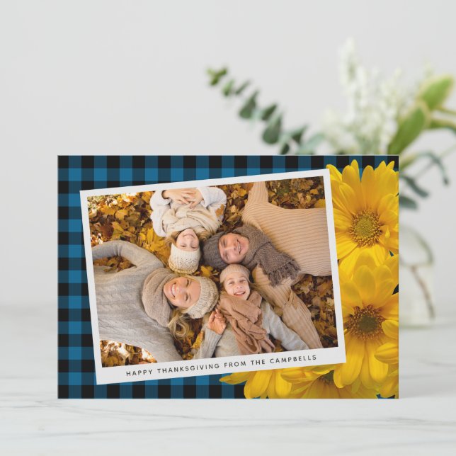 Salutation Thanksgiving Personnalisée Sur Carte Va (Debout devant)