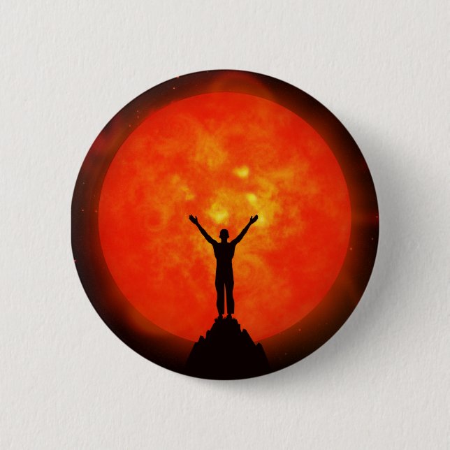 Salutation To The Sun Button / Badge (Front)