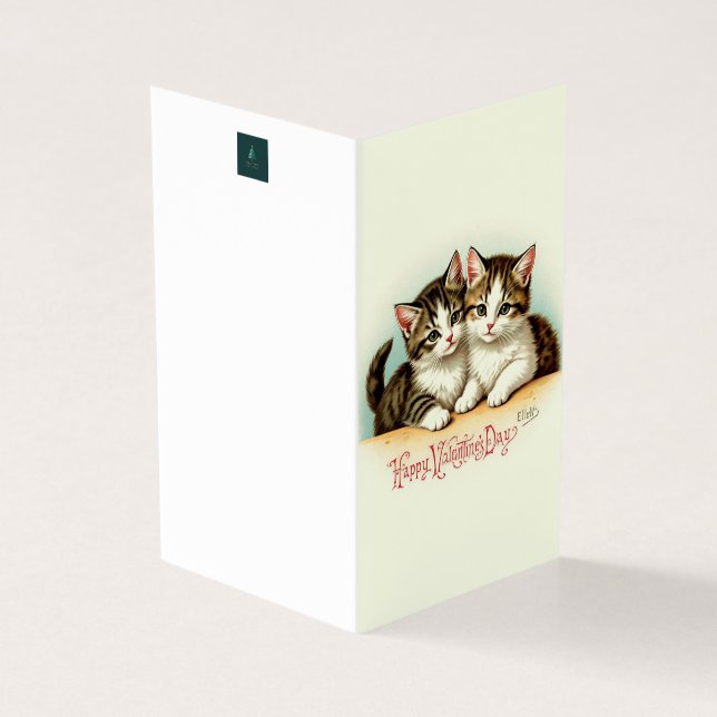 Salutation vintage Valentine's Day Kittens (Outside)