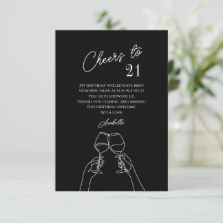 Salutations à 21 21ème anniversaire carte de remer