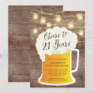 Salutations à 21 Ans 21ème Anniversaire Invitation