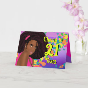 Salutations à 21 ans Carte d'anniversaire