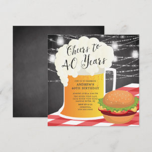 Salutations à 40 ans Anniversaire Invitation