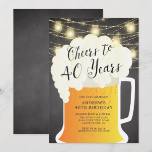 Salutations à 40 ans Anniversaire Invitation