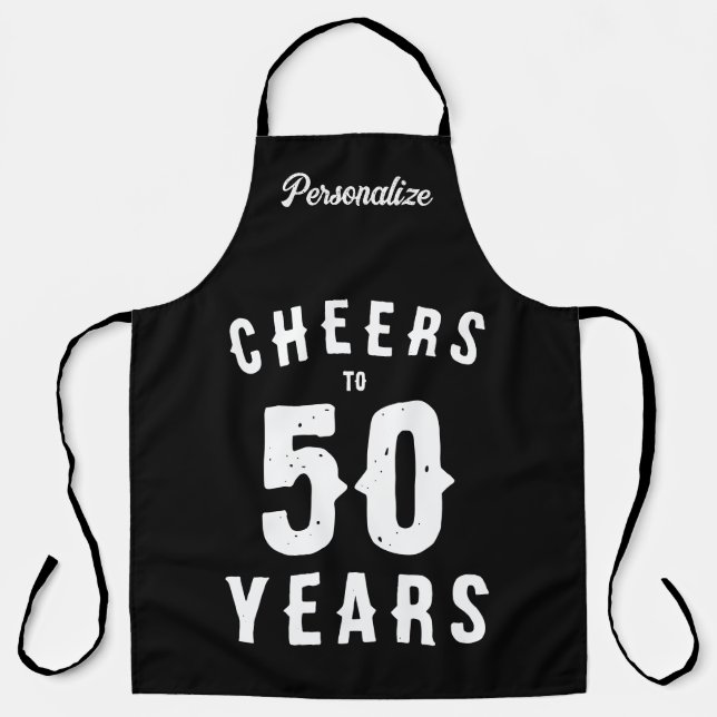 Salutations à 50 ans cool 50e anniversaire tablier (Recto)