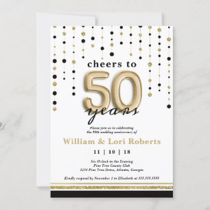 Salutations à 50 ans, Invitation à l'anniversaire 