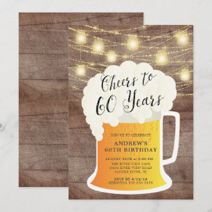 Salutations à 60 ans Anniversaire Invitation