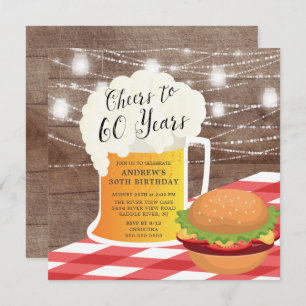 Salutations à 60 ans Anniversaire Invitation
