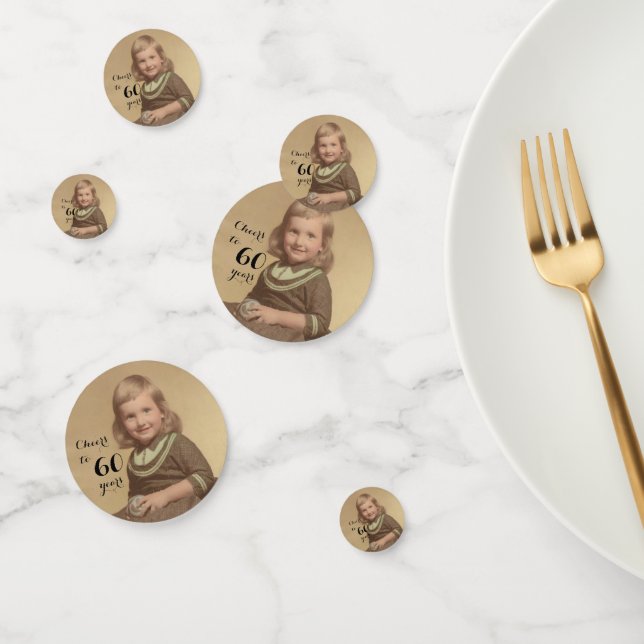 Salutations à 60 ans ! Photo Confetti (Groupe)