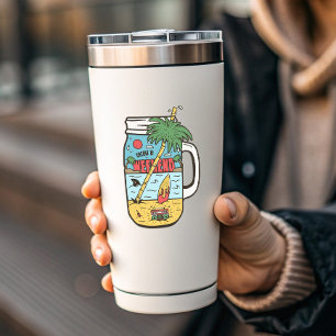 Salutations à Weekends Funny Camping Sticker Die