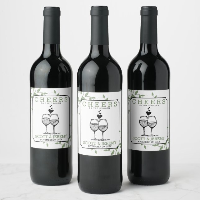 Salutations au Étiquette de bouteilles de vin Groo (Bouteilles)
