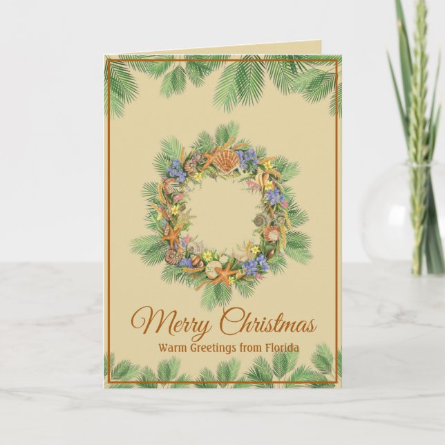 Salutations chaleureuses de la carte de Noël Flori (Devant)
