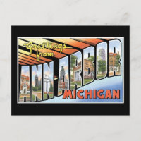 Salutations d'Ann Arbor, Michigan ! Carte postale