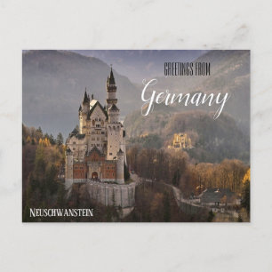 Salutations de Allemagne Neuschwanstein Carte Post