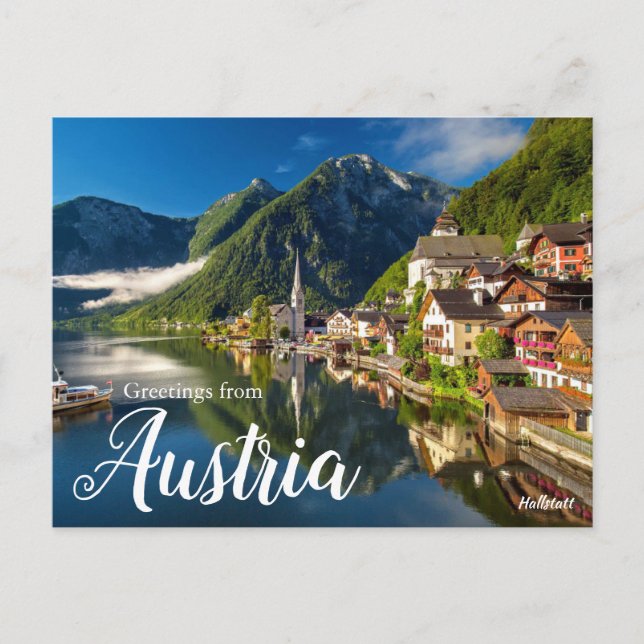 Salutations de Autriche Carte postale Hallstatt (Devant)