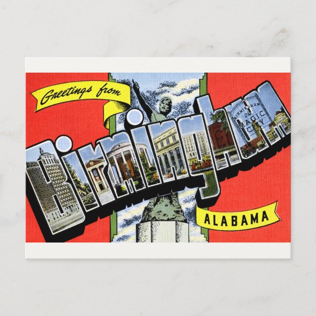 Salutations de Birmingham, AL Carte postale (Devant)