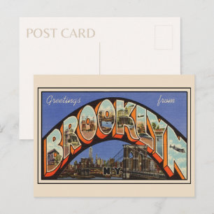 Salutations de Brooklyn New York 1943 Carte postal