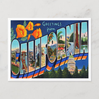Salutations de California Travel Carte postale