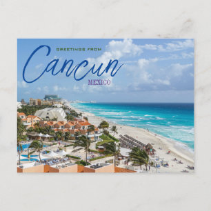 Salutations de Cancun au Mexique Carte postale pan