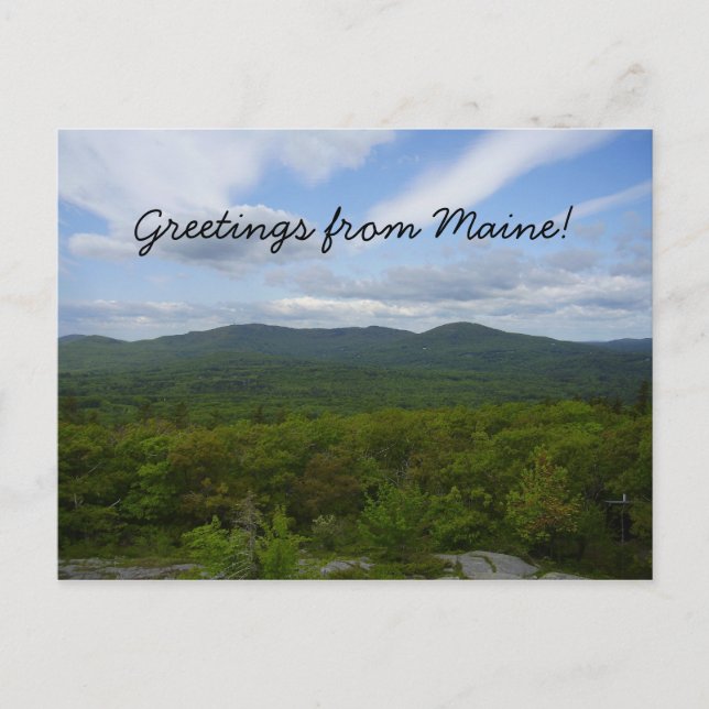 Salutations de carte postale du Maine (Devant)