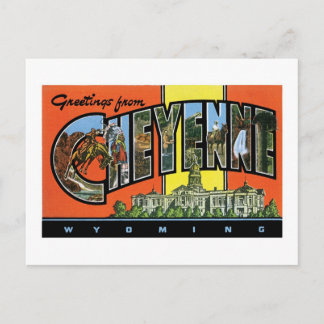 Salutations de Cheyenne, Wyoming ! Carte postale v