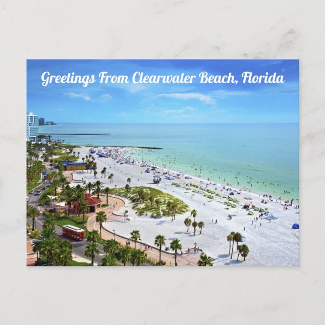 Salutations De Clearwater Beach, Floride Carte Pos (Devant)