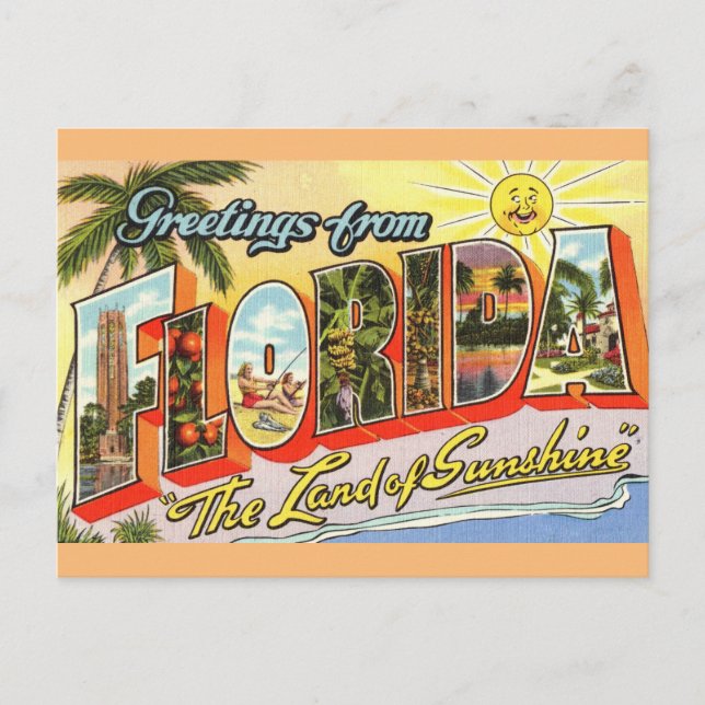 Salutations de Florida Travel Carte Postale (Devant)