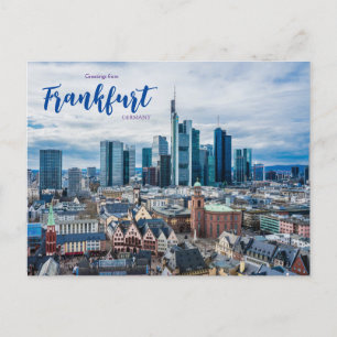 Salutations de Francfort Allemagne Carte postale