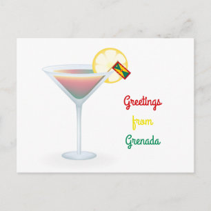 Salutations De Grenade Cocktail Carte de vacances