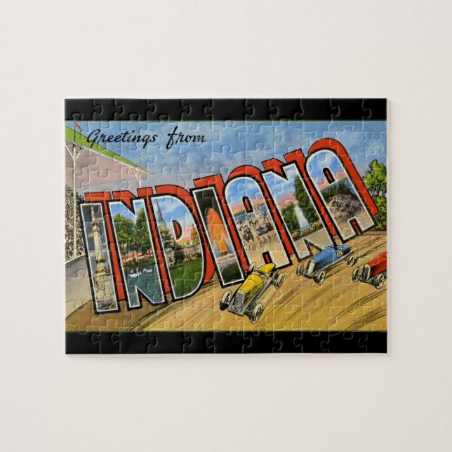 Salutations de Indiana Retro Puzzle (Horizontal)