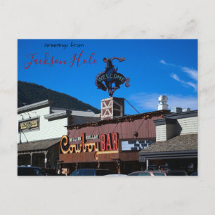 Salutations de Jackson Hole, carte postale WY