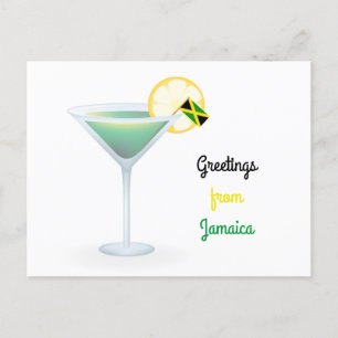 Salutations De Jamaïque Cocktail Carte Postale