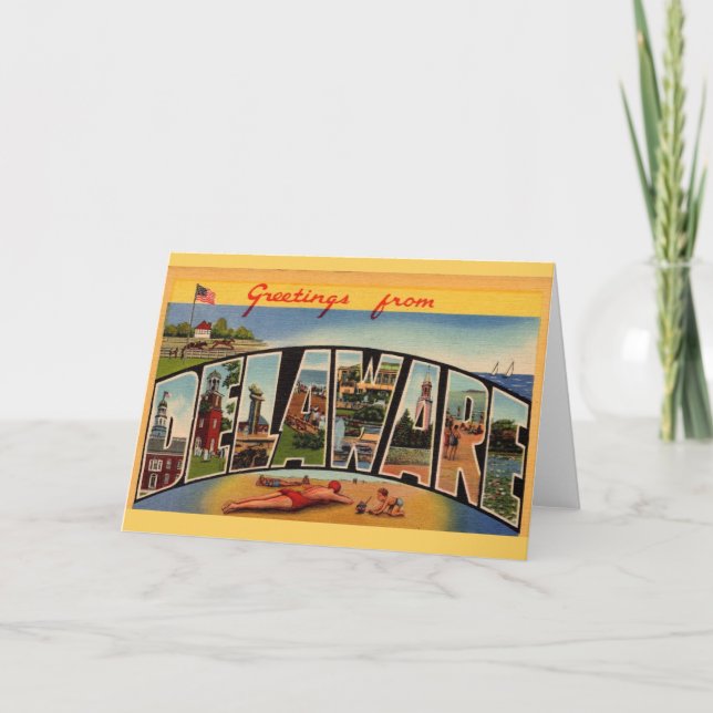 Salutations de la carte Delaware (Devant)