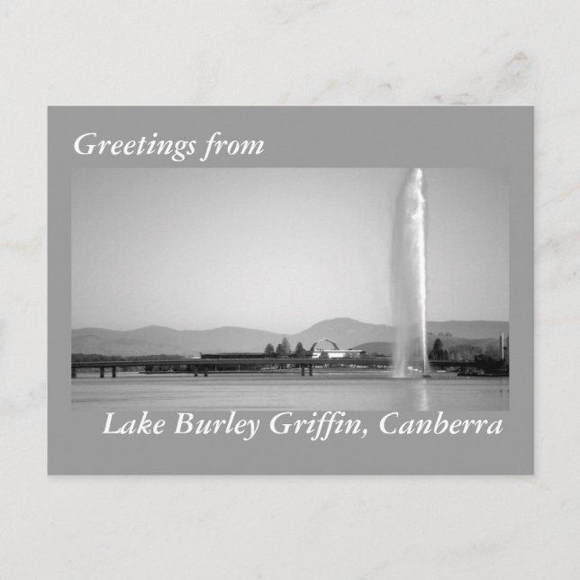 Salutations de la carte postale Canberra (Devant)