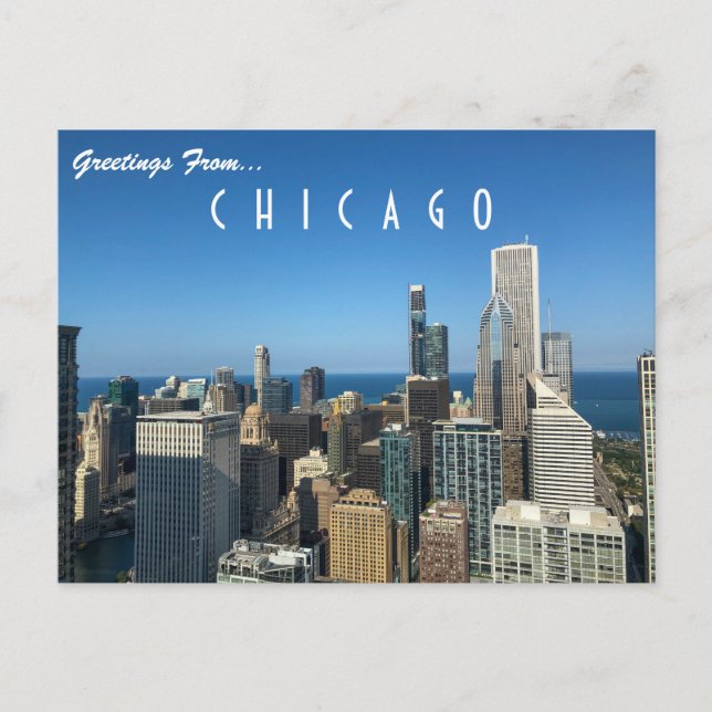 Salutations de la carte postale Chicago (Devant)