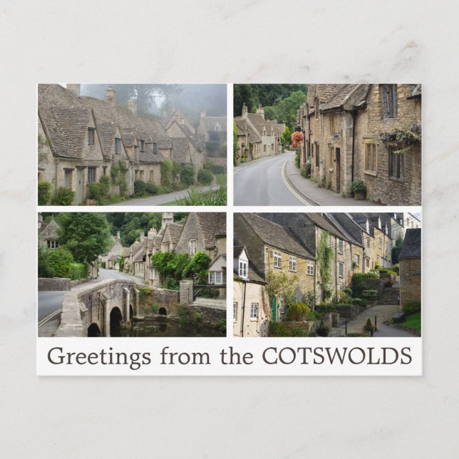 Salutations de la carte postale collage Cotswolds (Devant)