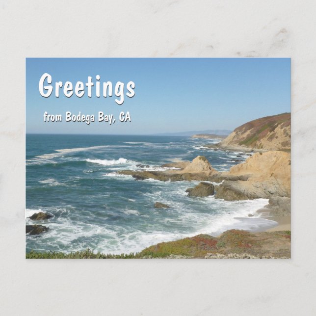 Salutations de la carte postale de Bodega Bay (Devant)