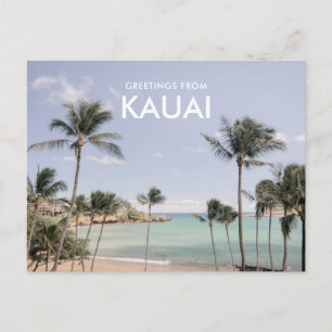 Salutations de la carte postale de la plage de Kau