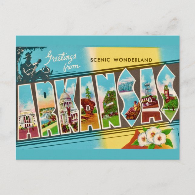 Salutations de la carte postale de l'Arkansas  (Devant)