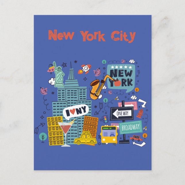 Salutations de la carte postale de New York (Devant)