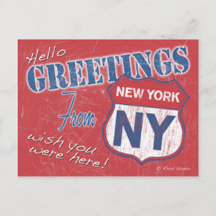 Salutations de la carte postale de New York