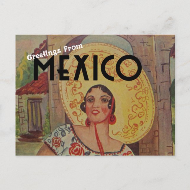Salutations de la carte postale de voyage au Mexiq (Devant)