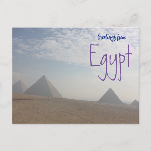 Salutations de la carte postale des Pyramides égyp (Devant)