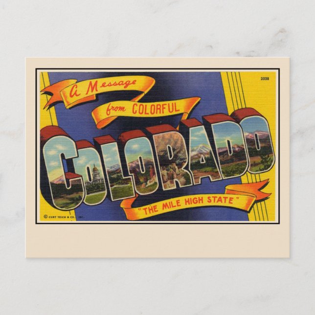 Salutations de la carte postale grand format du Co (Devant)