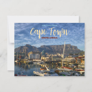 Salutations de la carte postale panoramique du Cap