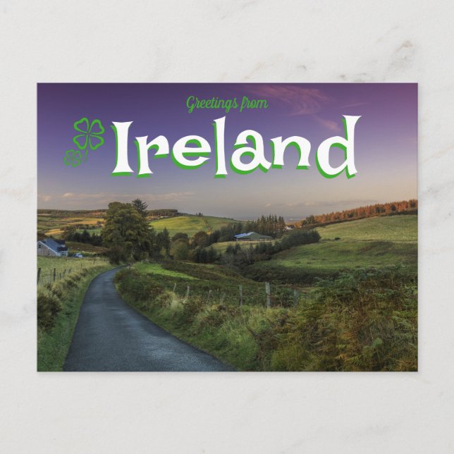 Salutations de la carte postale Pittoresque irland (Devant)
