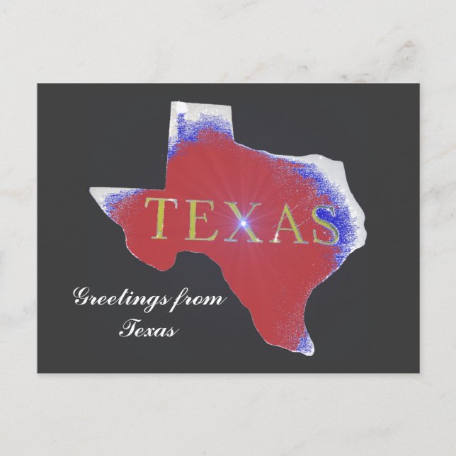 salutations de la carte postale texas state (Devant)