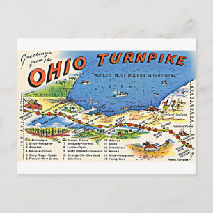 Salutations de la carte postale Turnpike de l'Ohio