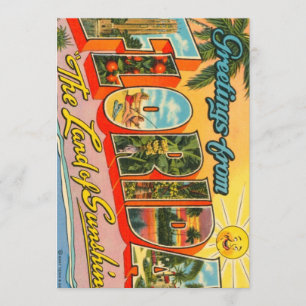 Salutations de la carte postale Vintage de Floride