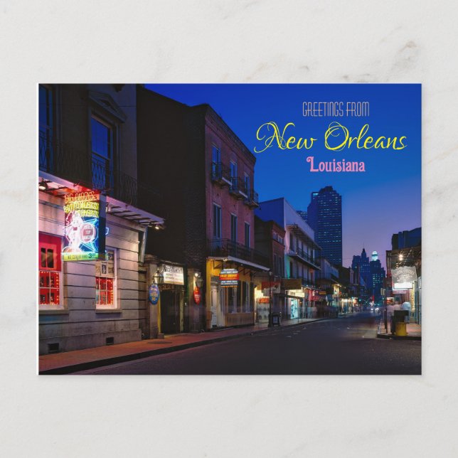 Salutations de la Nouvelle-Orléans Louisiane Carte (Devant)